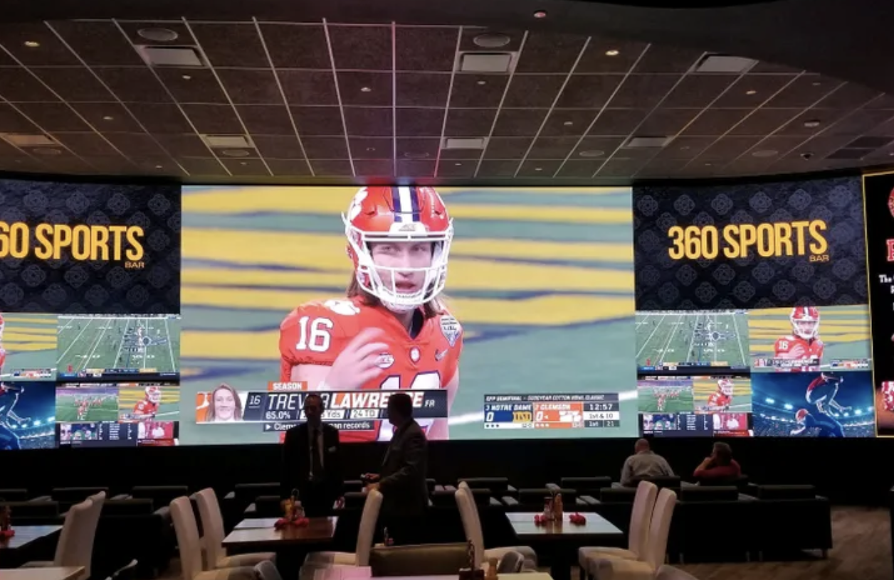 Sports bar video wall installation