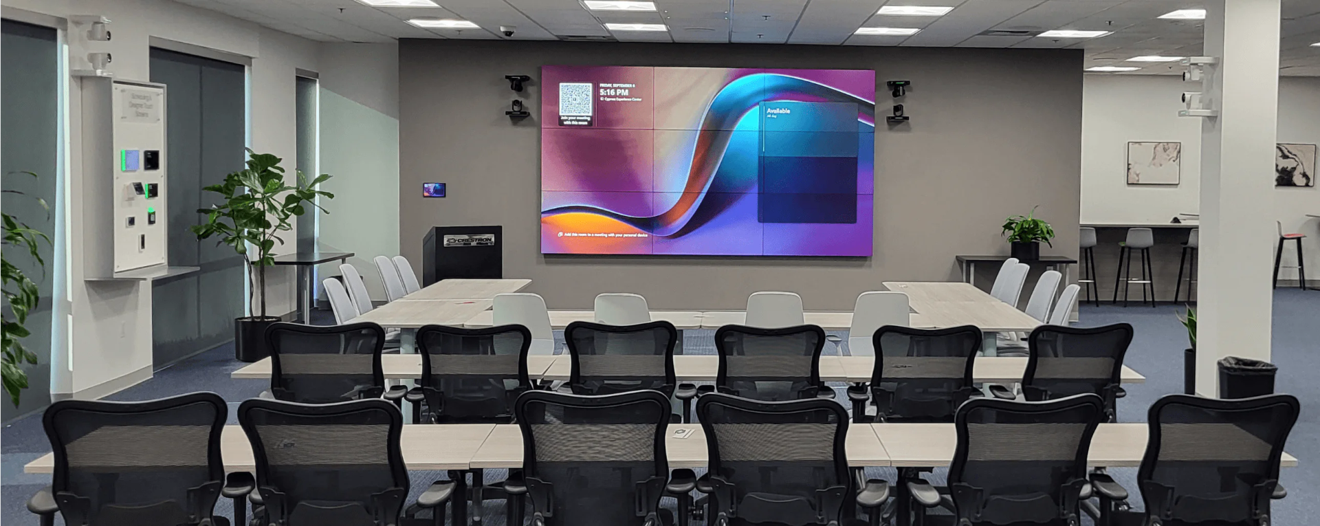 Commercial AV technology showroom